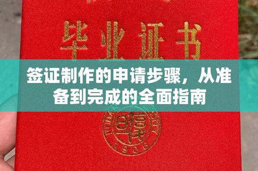 麻江签证制作的申请步骤，从准备到完成的全面指南