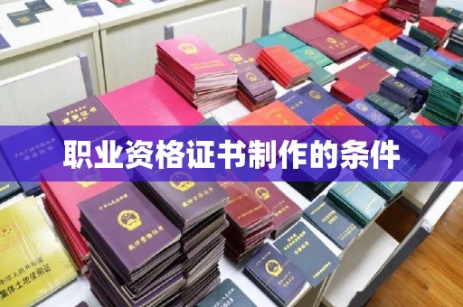 麻江职业资格证书制作的条件